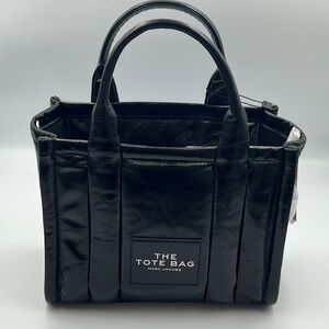 New Marc Jacobs The Shiny Crinkle Small Tote Bag